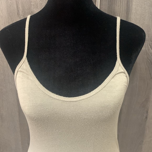 Canari Olive Spaghetti Strap Maxi Slip Uneven Hemline Dress Women's Size Small - Picture 6 of 9